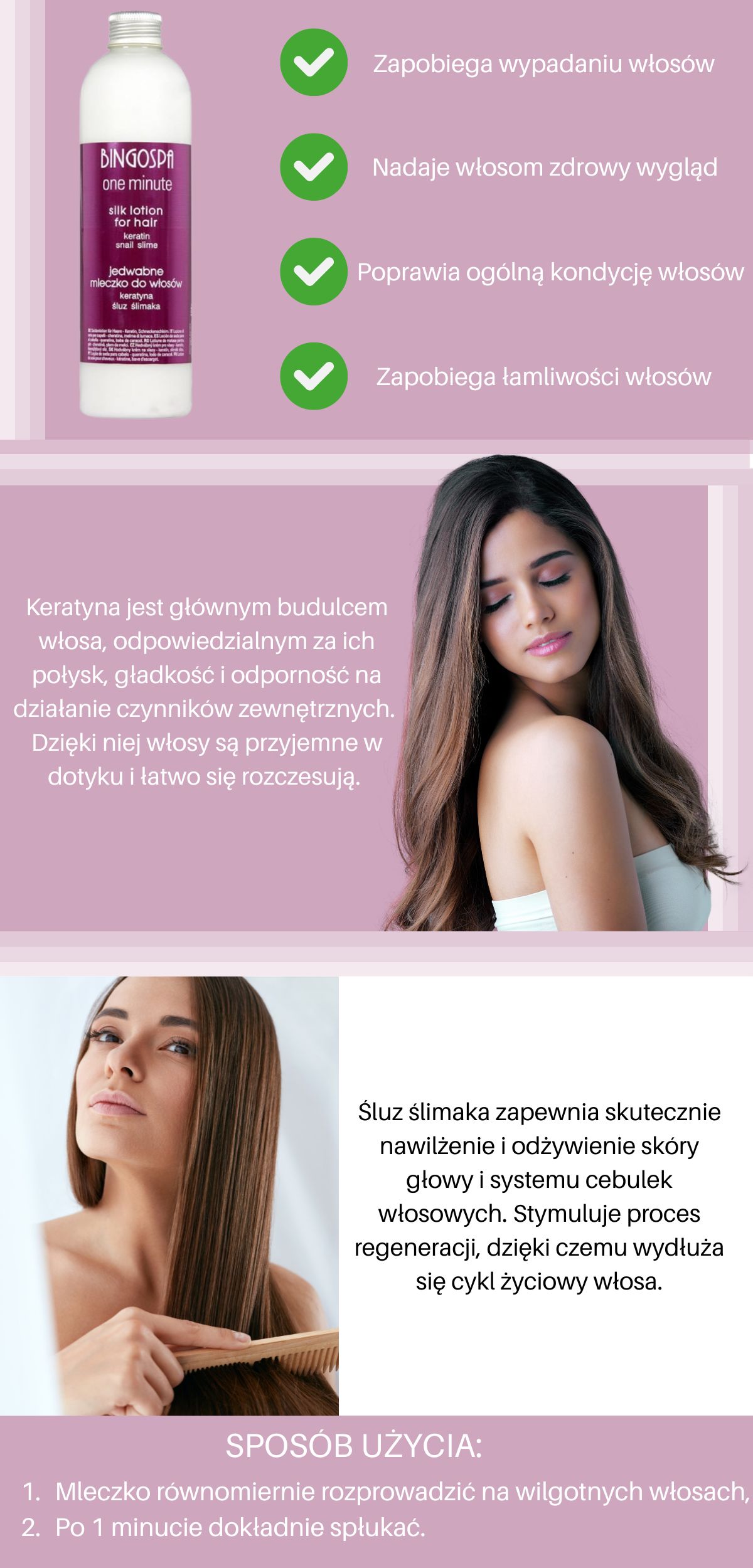Jedwabne mleczko do włosów